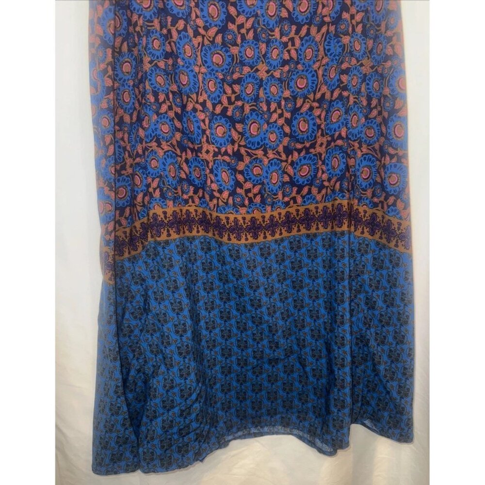 Natural Life Women’s Colorful Floral Rayon Maxi Skirt Size L - Picture 3 of 9